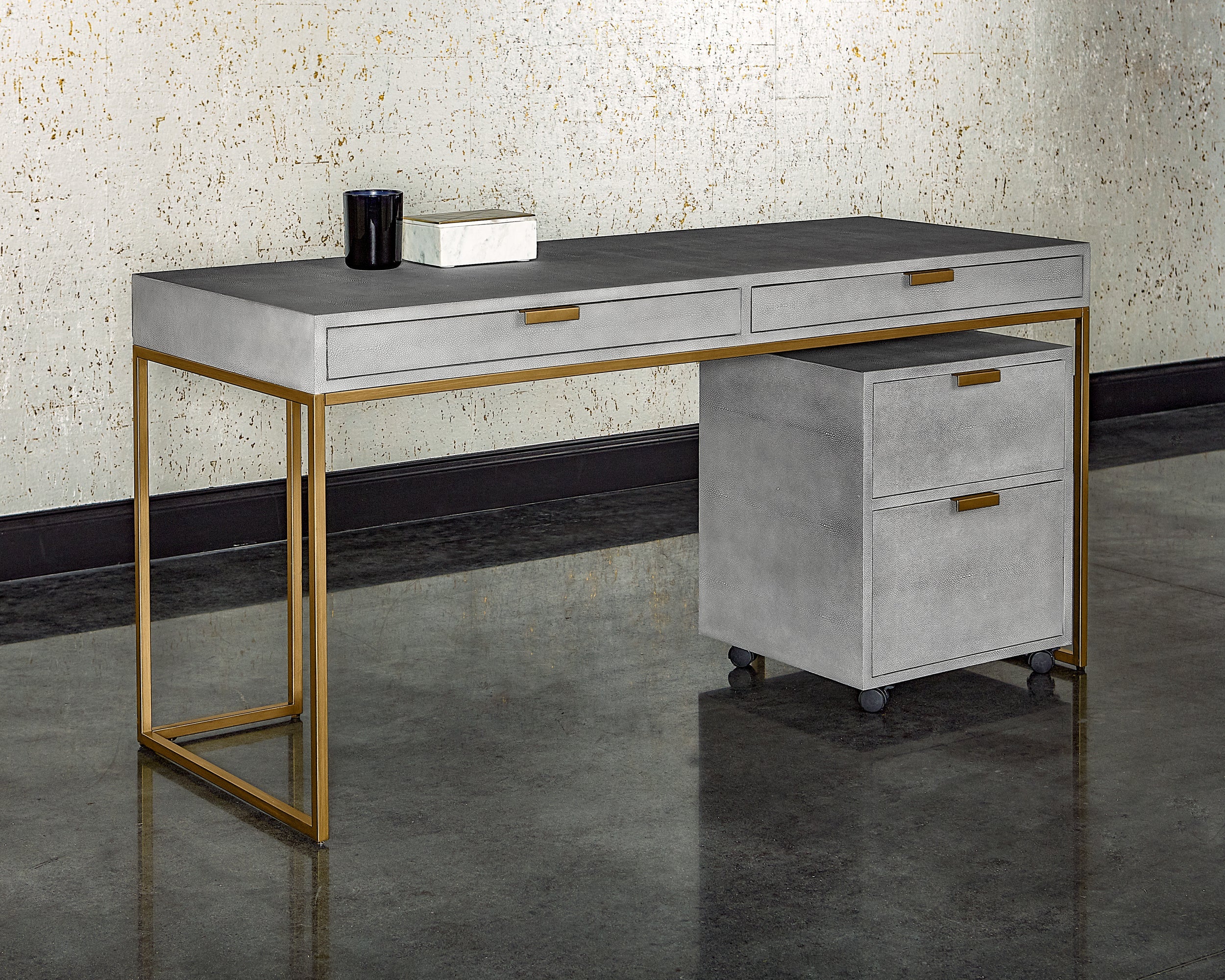 Jiro Desk - Grey Shagreen