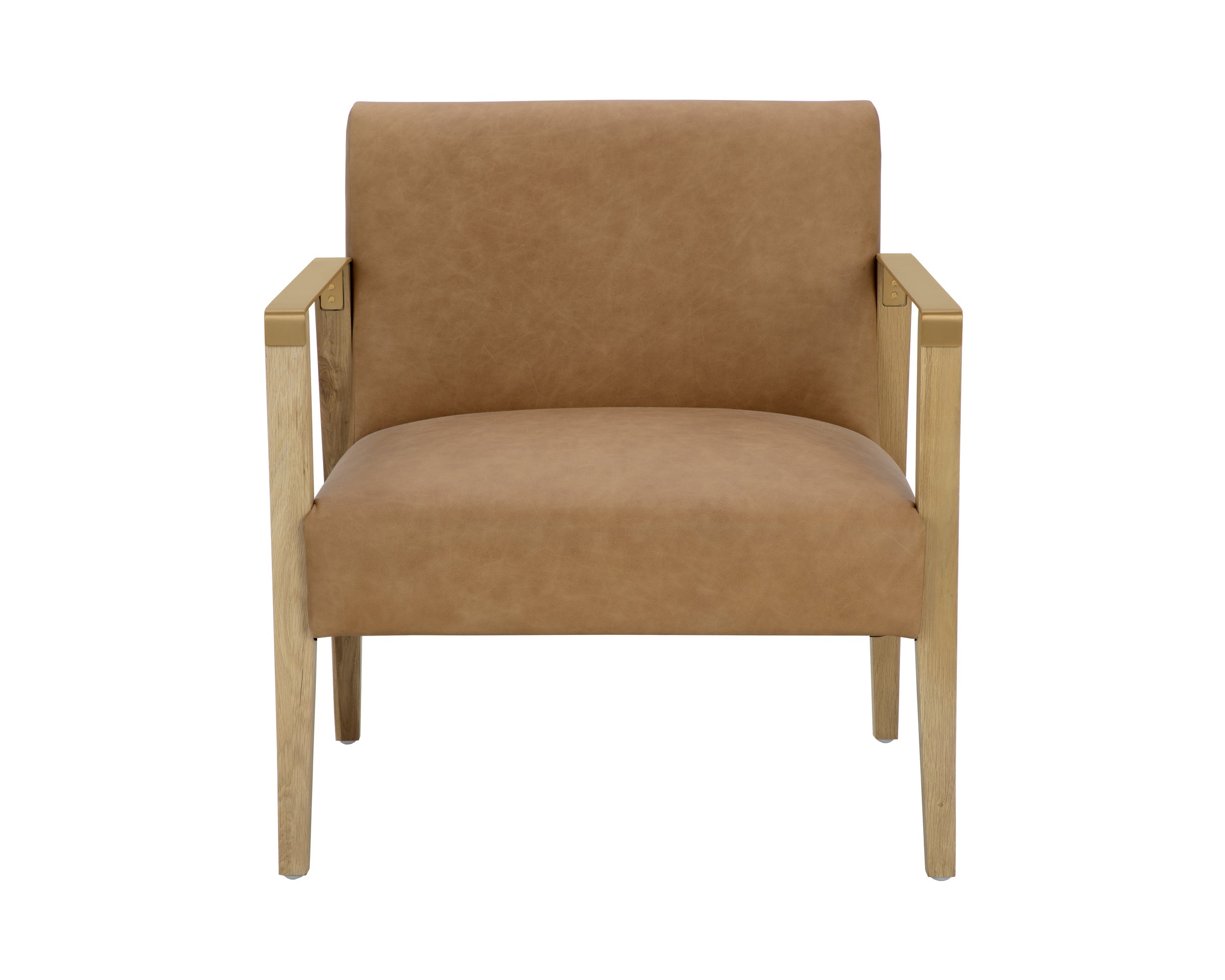 Earl Lounge Chair - Rustic Oak  Ludlow Sesame Leather