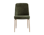 Zeke Dining Chair - Antique Brass  Bergen Olive