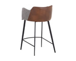 Griffin Counter Stool - November Grey / Bravo Cognac