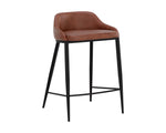 Astra Counter Stool - Black  Cinnamon Brown