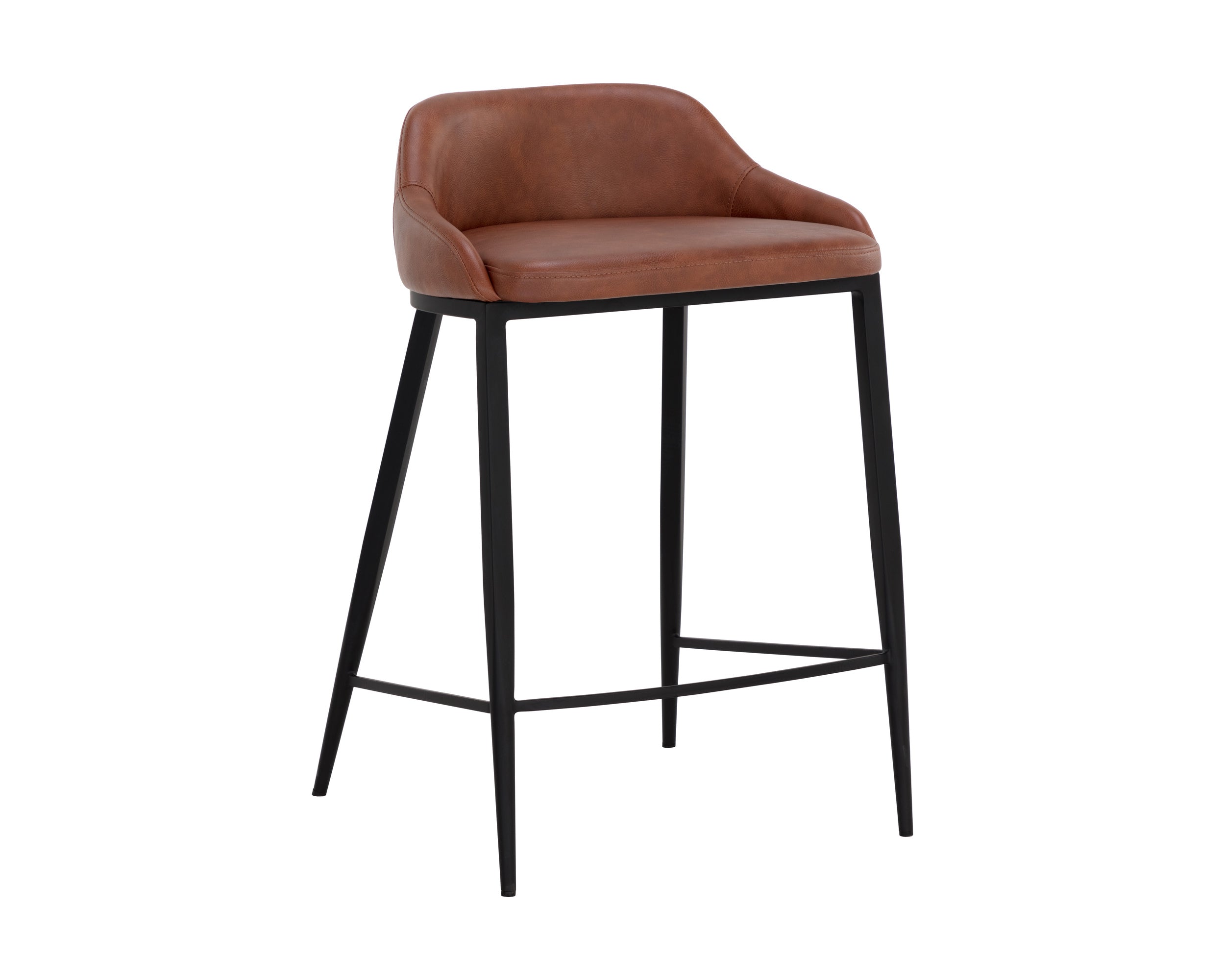 Astra Counter Stool - Black  Cinnamon Brown