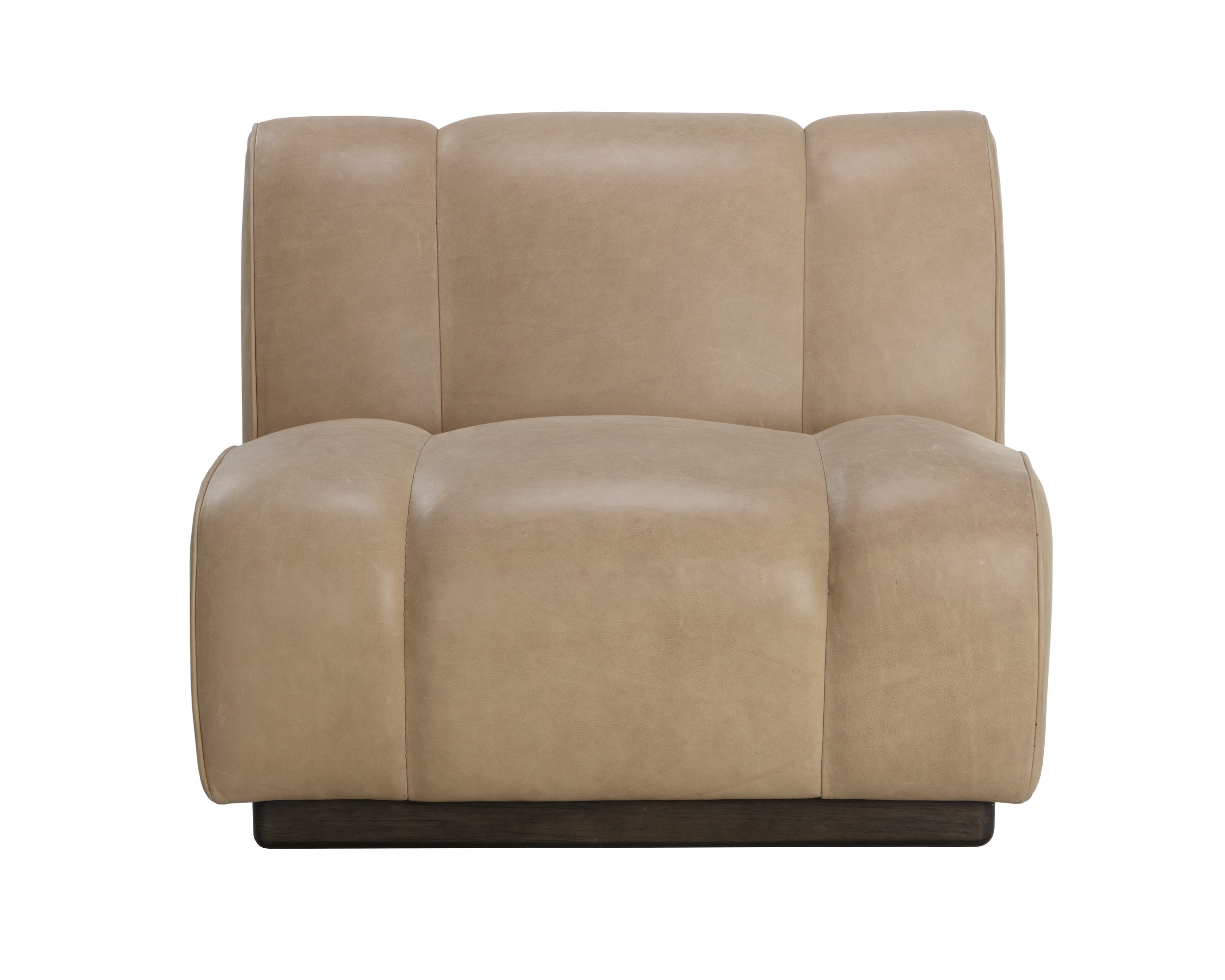 Blaise Swivel Lounge Chair - Sahara Sand Leather