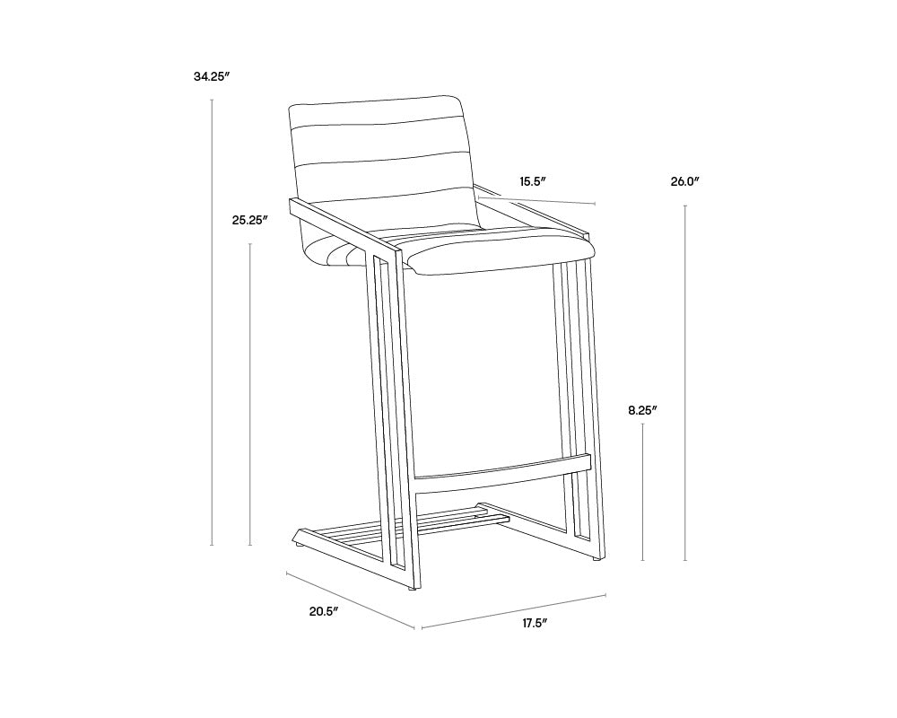 Webber Counter Stool - Cantina Black