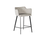 Griffin Counter Stool - November Grey / Bravo Cognac