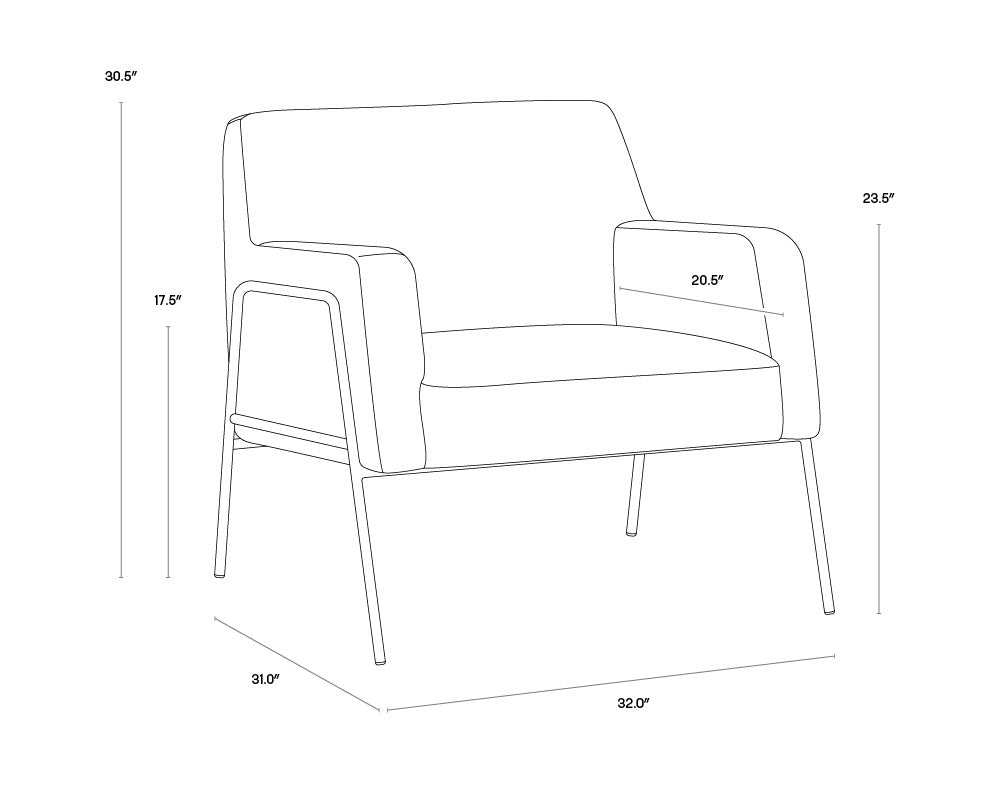 Cybil Lounge Chair - Dove Cream