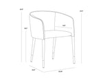 Asher Dining Armchair - Sparrow Grey / Napa Black