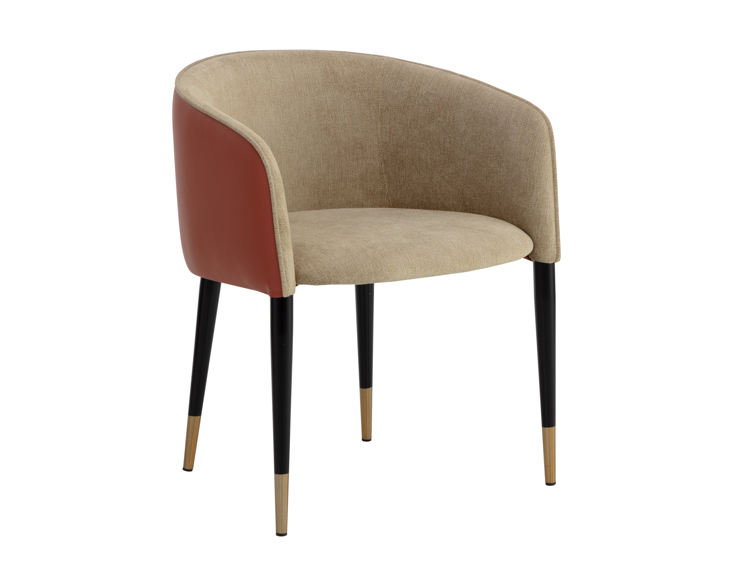 Asher Dining Armchair - Polo Club Toast / Dillon Chili