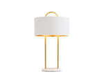 Kezna Table Lamp - White Marble  Matte White