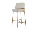 Zeke Counter Stool - Antique Brass  Bergen Ivory