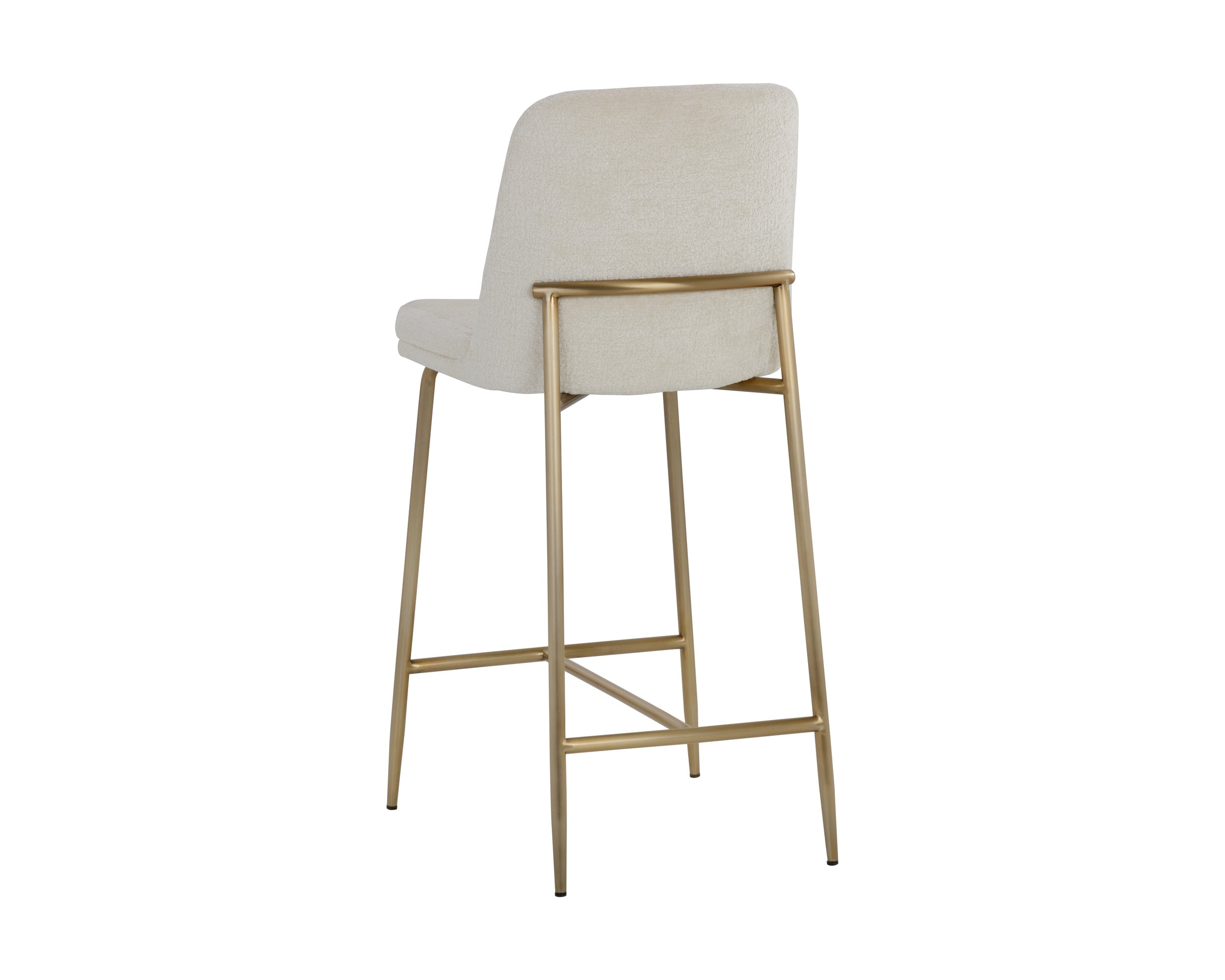 Zeke Counter Stool - Antique Brass  Bergen Ivory