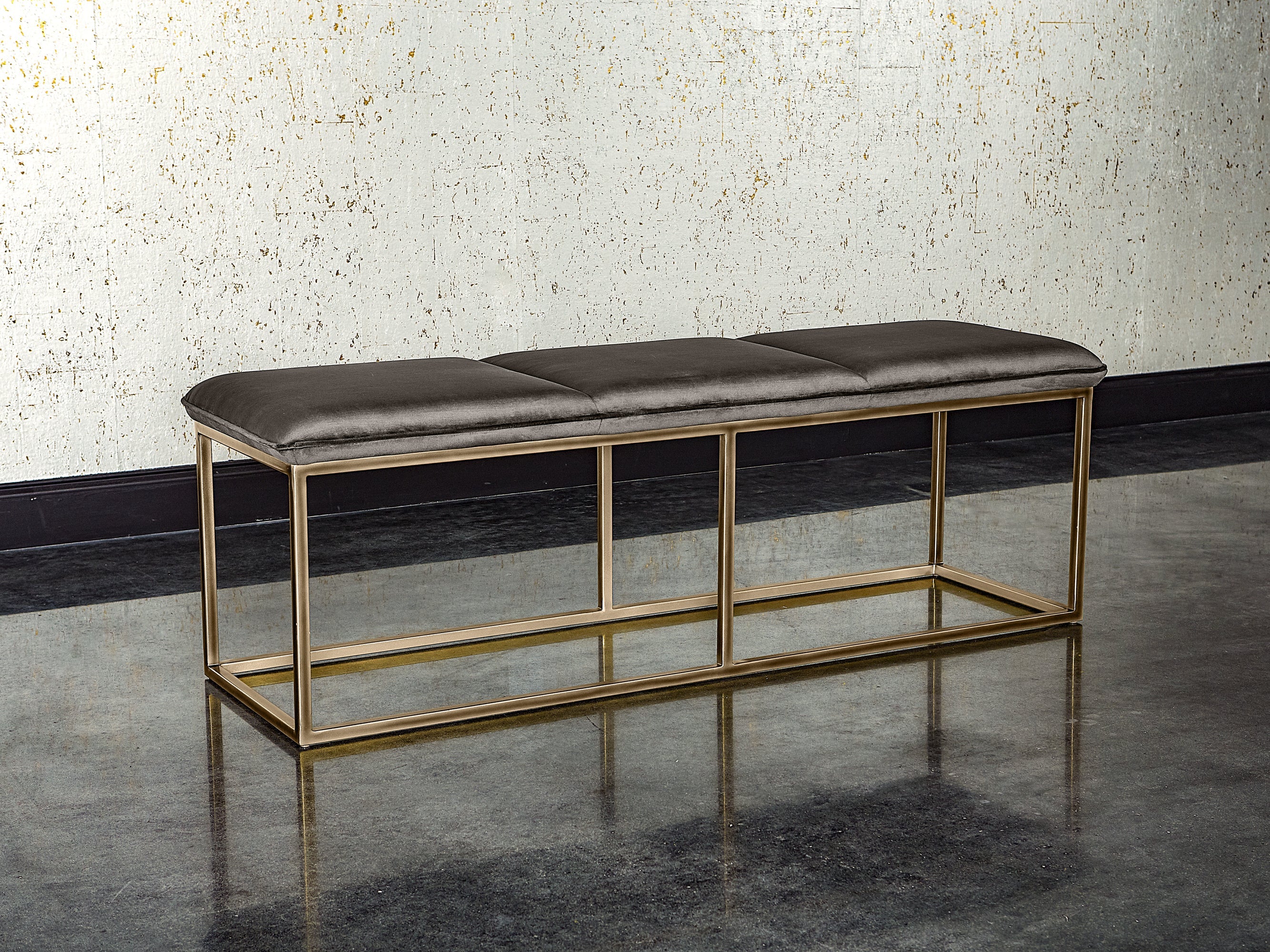 Alley Bench - Rustic Bronze  Piccolo Pebble