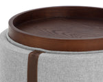 Borelli Storage Ottoman - Belfast Heather Grey / Autumn Chestnut