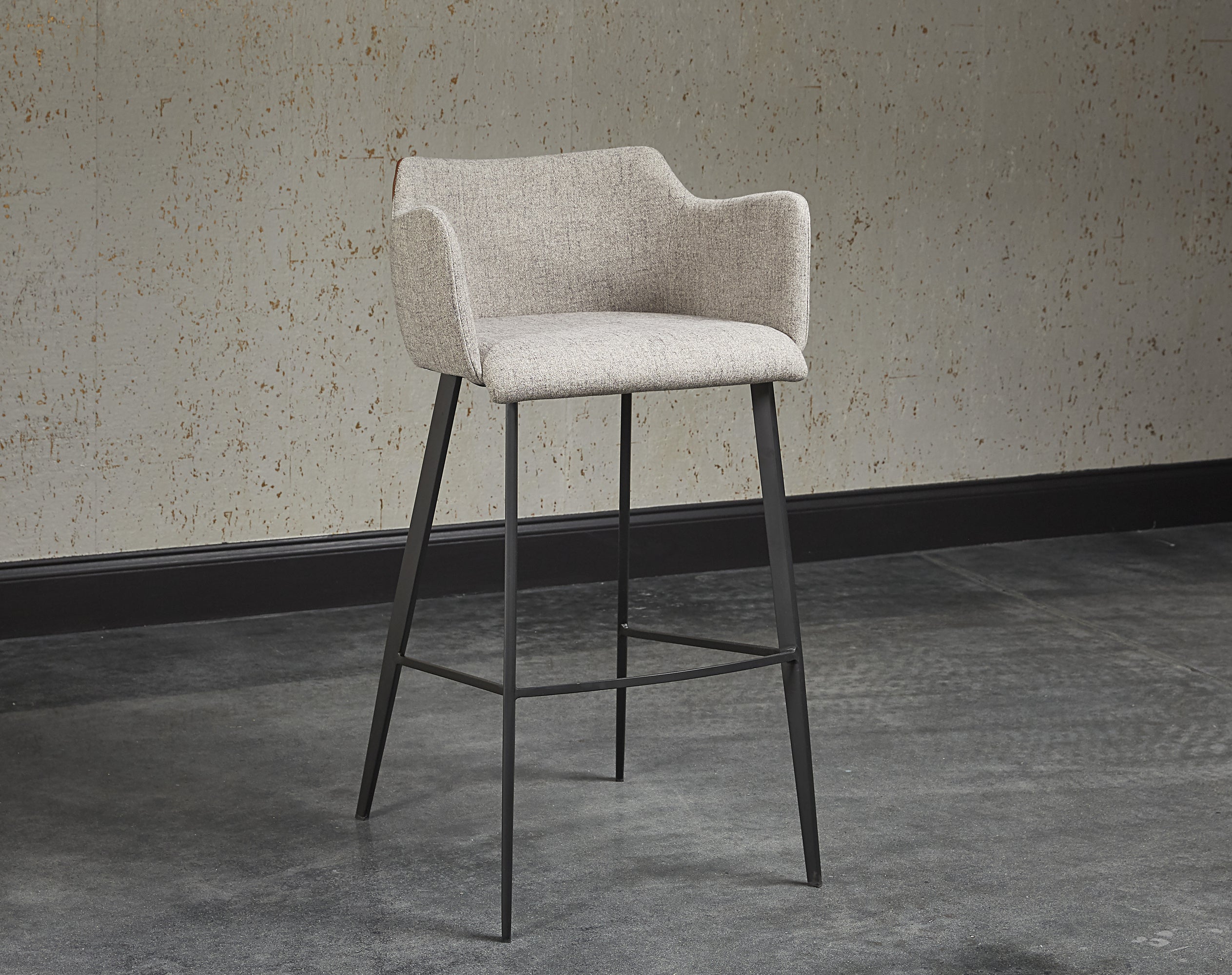 Griffin Barstool - November Grey / Bravo Cognac