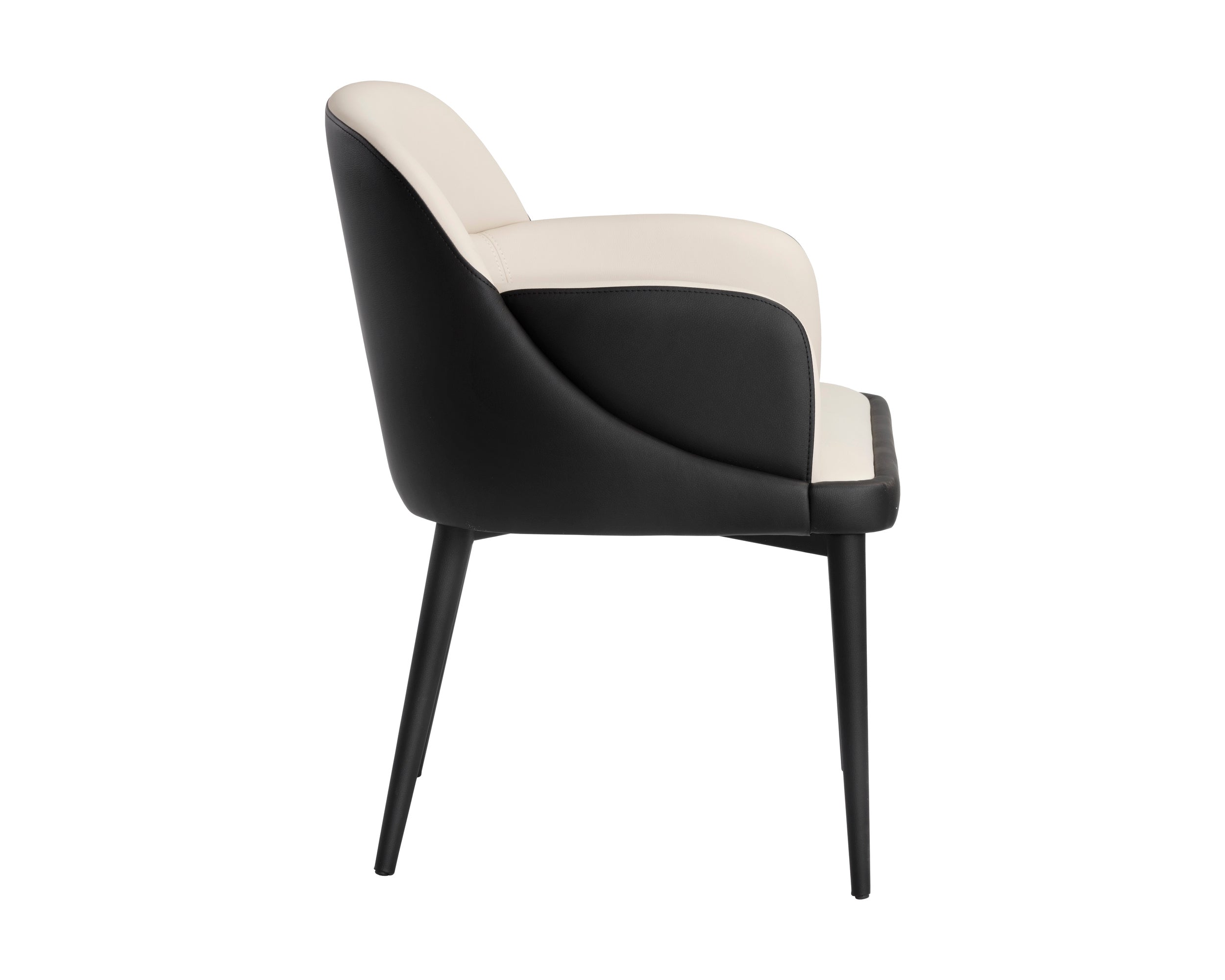 Hagan Dining Armchair - Dillon Cream / Dillon Black