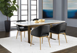 Thatcher Dining Armchair - Champagne Gold  Onyx