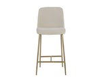 Zeke Counter Stool - Antique Brass  Bergen Ivory