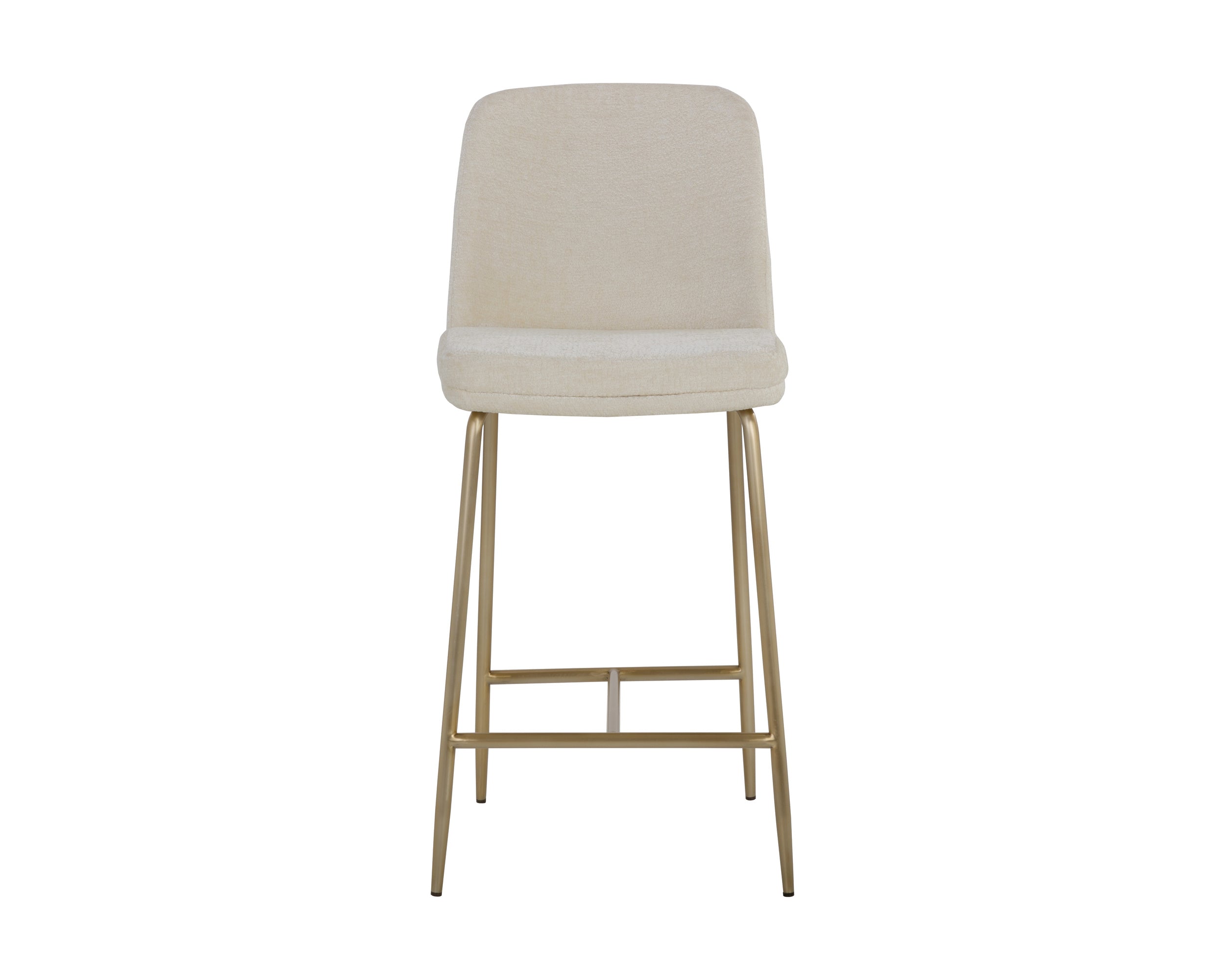 Zeke Counter Stool - Antique Brass  Bergen Ivory