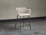 Griffin Counter Stool - November Grey / Bravo Cognac