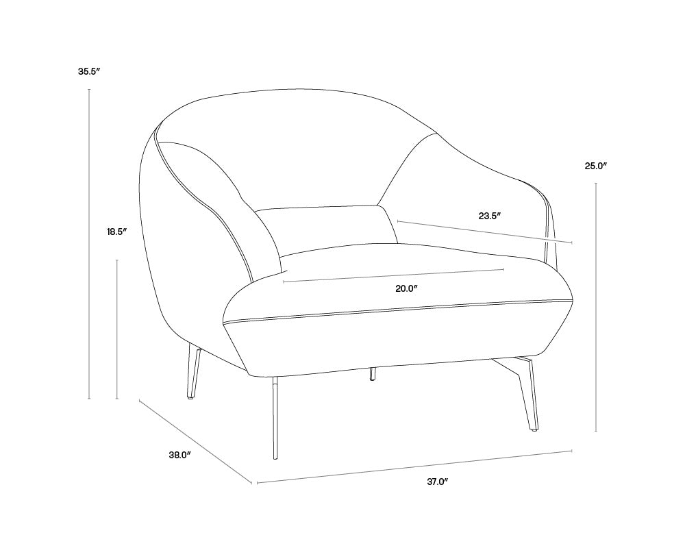 Armani Armchair - Cognac Leather