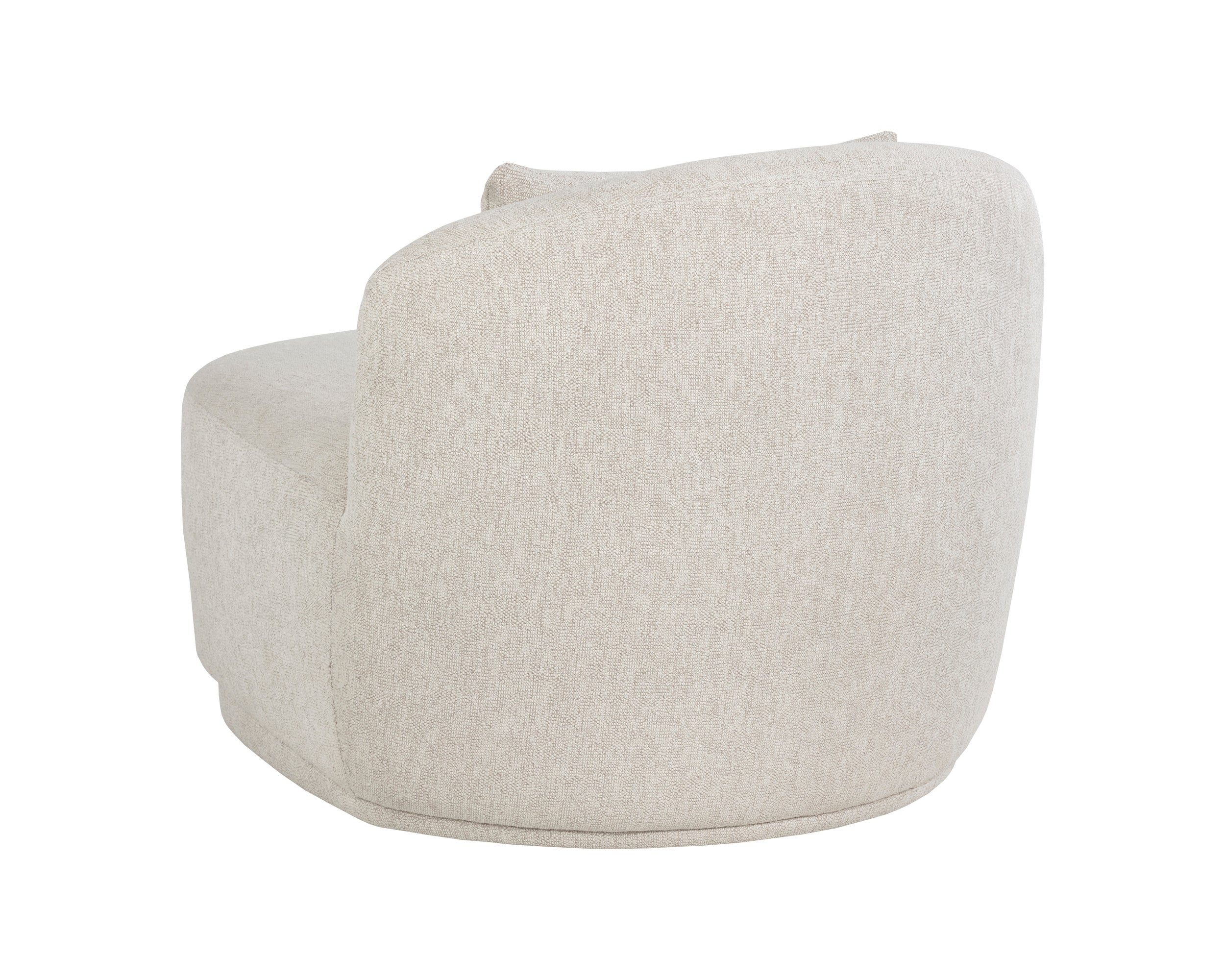 Soraya Swivel Armless Chair - Dove Cream