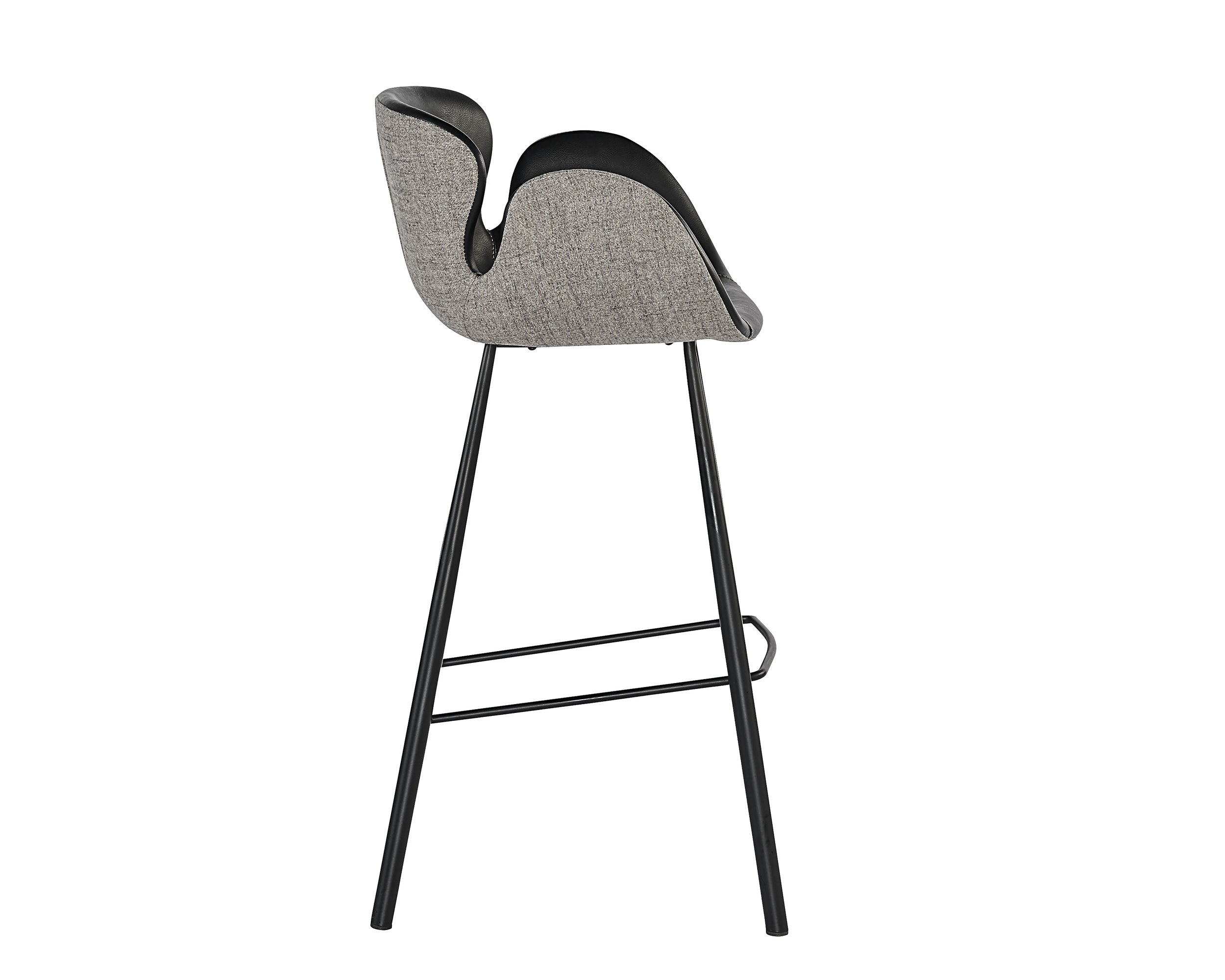 Waldo Barstool - Nightfall Black / November Grey