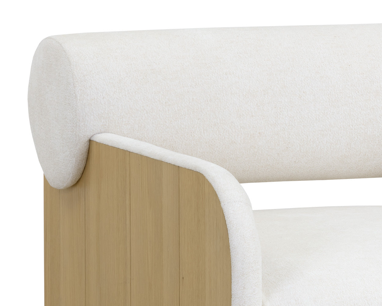 Coburn Lounge Chair - Rustic Oak  Eclipse White