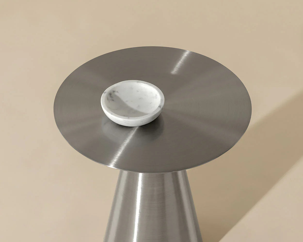 Carmel End Table - Stainless Steel