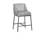 Dalary Counter Stool - Bravo Metal / Polo Club Stone