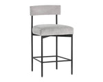 Seneca Counter Stool - Black  Polo Club Stone