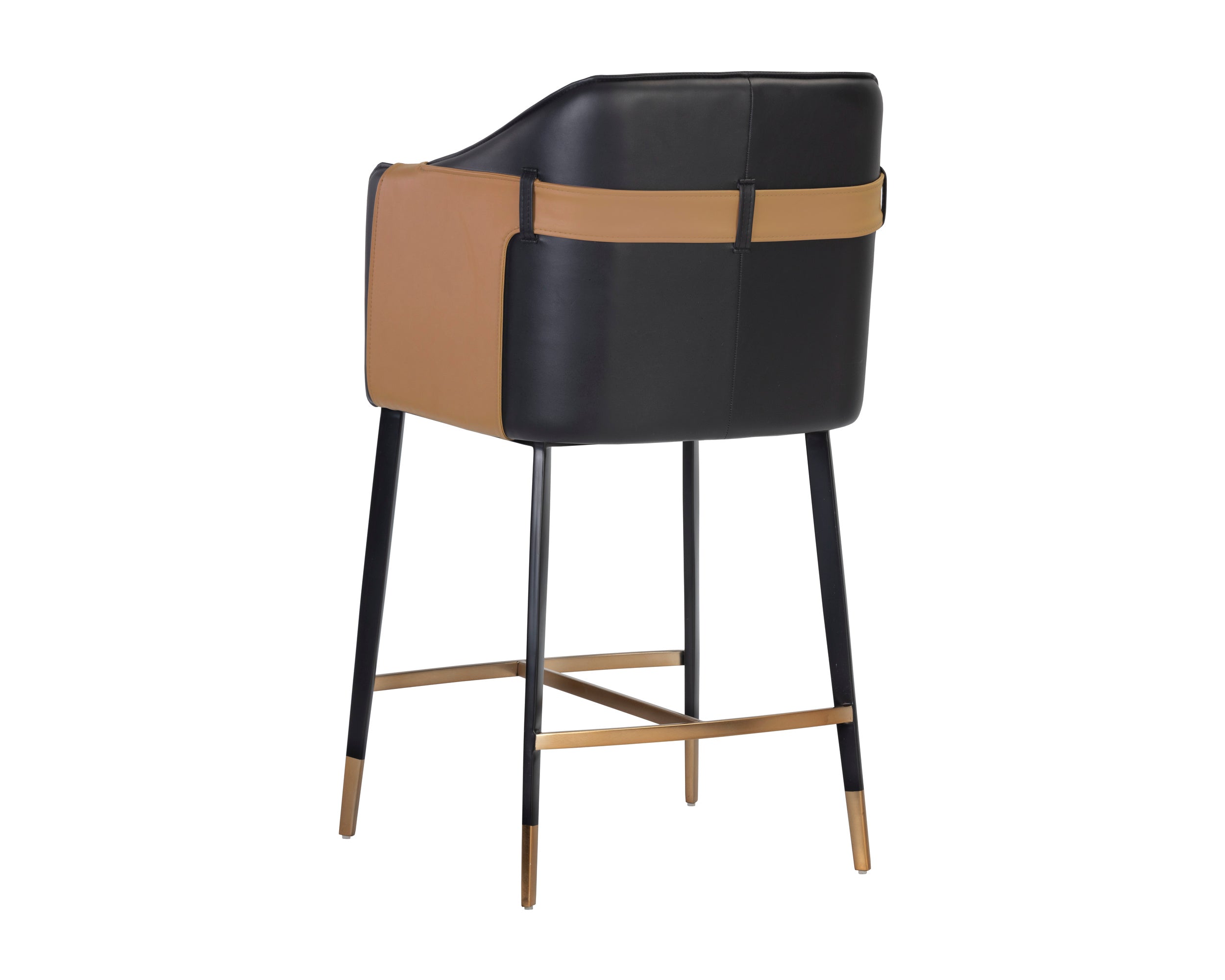 Carter Counter Stool - Napa Black / Napa Cognac