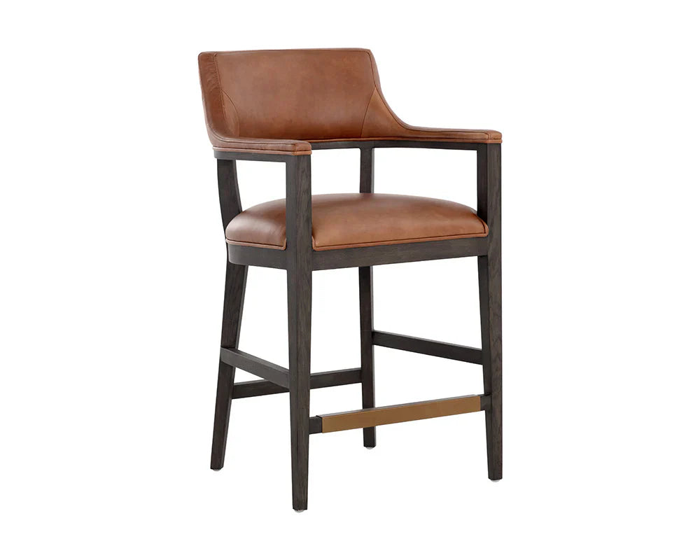 Brylea Counter Stool - Brown  Shalimar Tobacco Leather