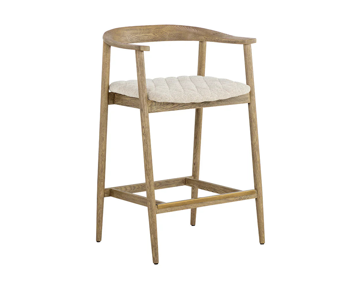 Jeremy Counter Stool - Weathered Oak  Dove Cream