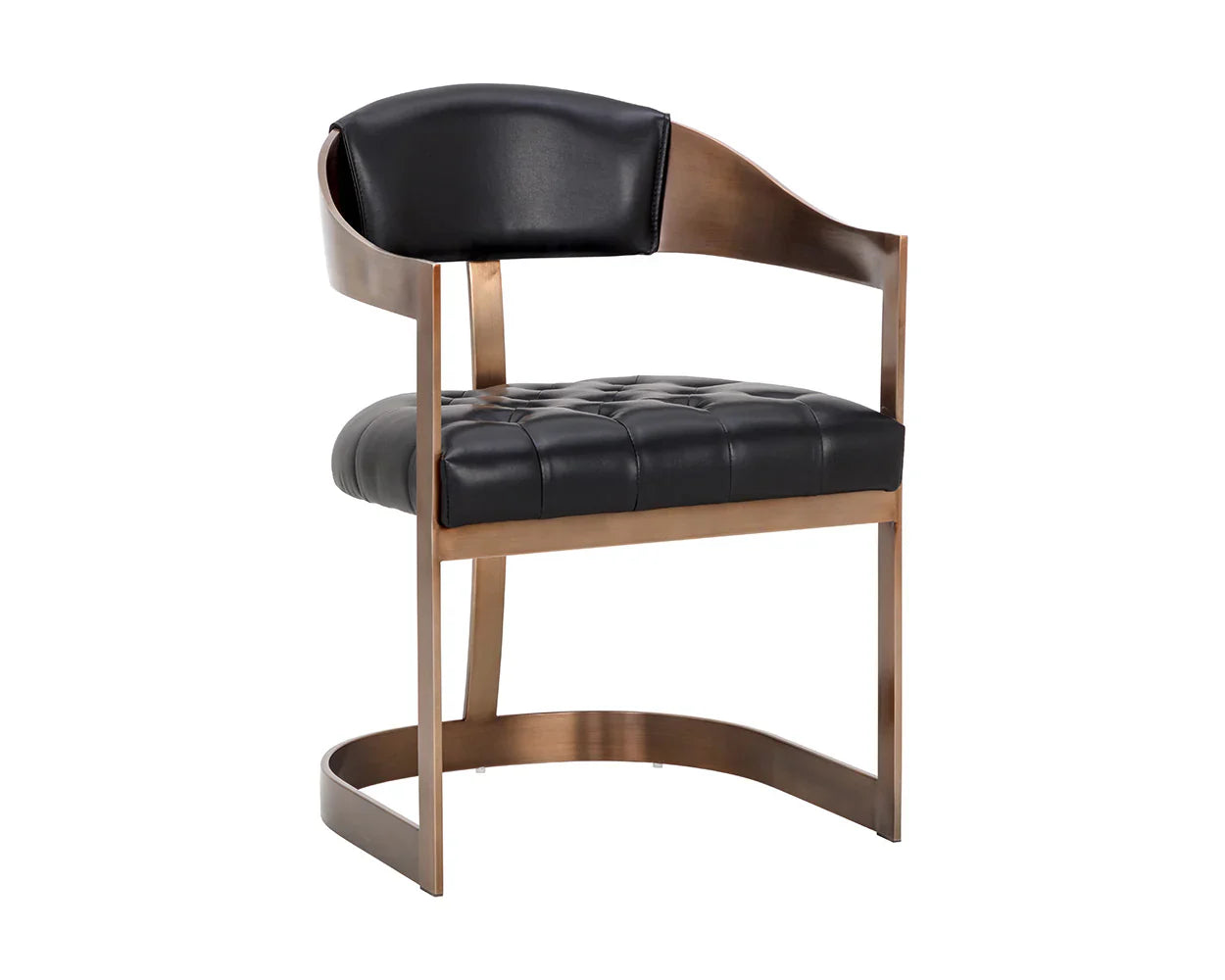 Beaumont Dining Armchair - Antique Brass  Cantina Black