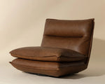 Colson Swivel Armless Chair - Cognac Leather