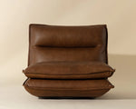 Colson Swivel Armless Chair - Cognac Leather