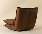 Colson Swivel Armless Chair - Cognac Leather