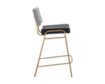 Brinley Counter Stool - Gold  Nightfall Black / Chacha Grey