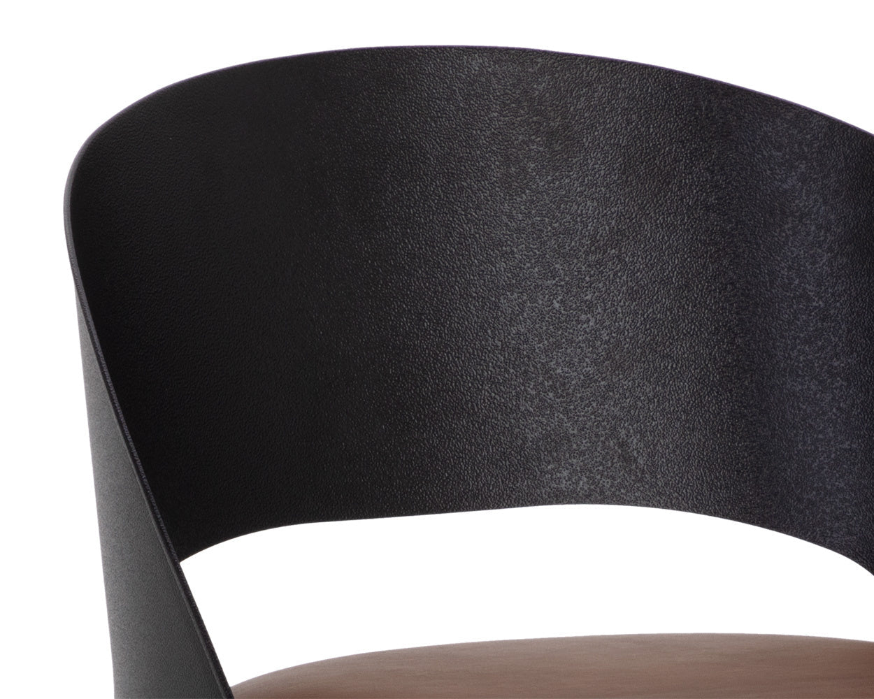 Dezirae Counter Stool - Black  Cognac Leather