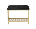 Bria Bench - Antique Brass  Black