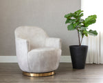 Casey Swivel Lounge Chair - Nono Cream