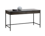 Stamos Desk - Black  Grey Marble / Charcoal Grey