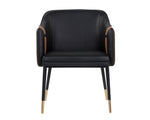 Carter Dining Armchair - Napa Black / Napa Cognac