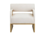 Coburn Lounge Chair - Rustic Oak  Eclipse White