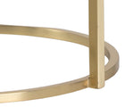 Tillie End Table - Brass  Natural Agate Stone