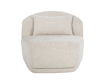 Soraya Swivel Armless Chair - Dove Cream