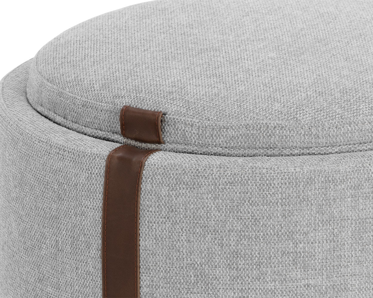 Borelli Storage Ottoman - Belfast Heather Grey / Autumn Chestnut