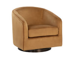 Hazel Swivel Lounge Chair - Dark Bronze  Gold Sky