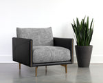 Ashi Armchair - Nash Zebra / Coal Black