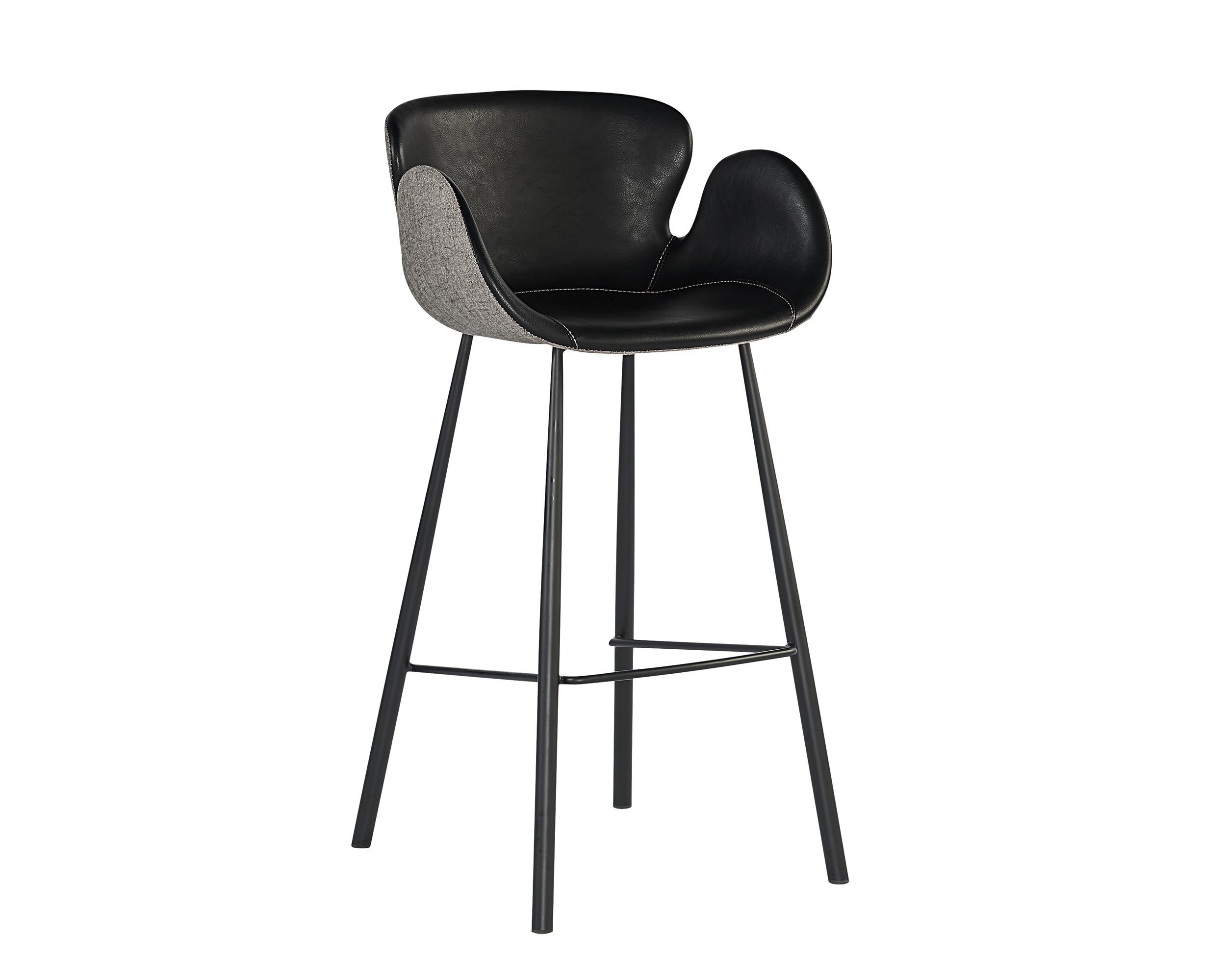 Waldo Barstool - Nightfall Black / November Grey